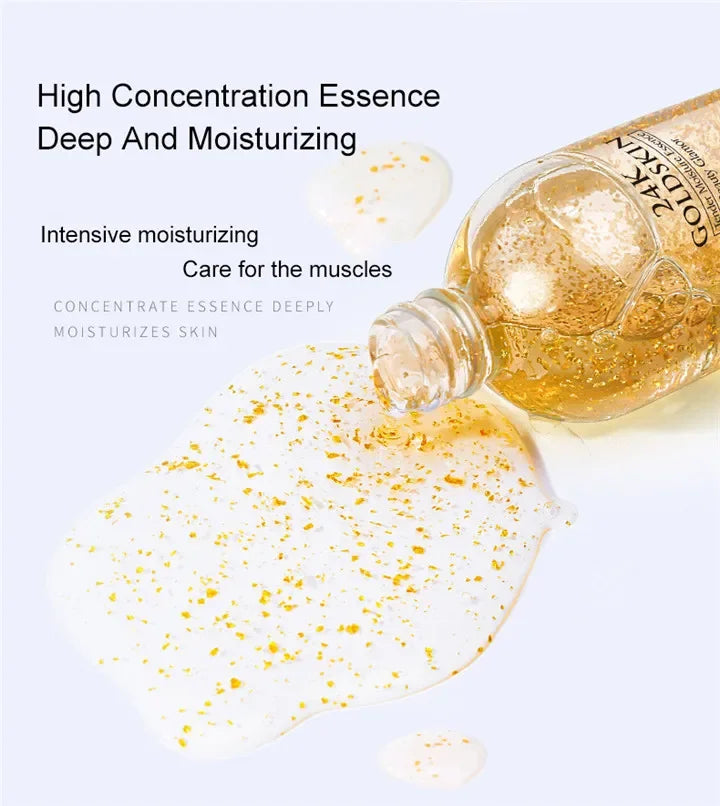24K Gold Hyaluronic Acid Serum for Face Anti-wrinkle Anti-aging Brightening Moisturizing skincare Facial Serum Essence Face Care