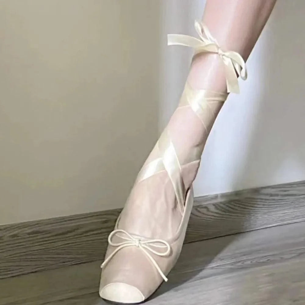 Women's Ballet Flats Shoes Autumn Strap Flat Shoes Women Pink