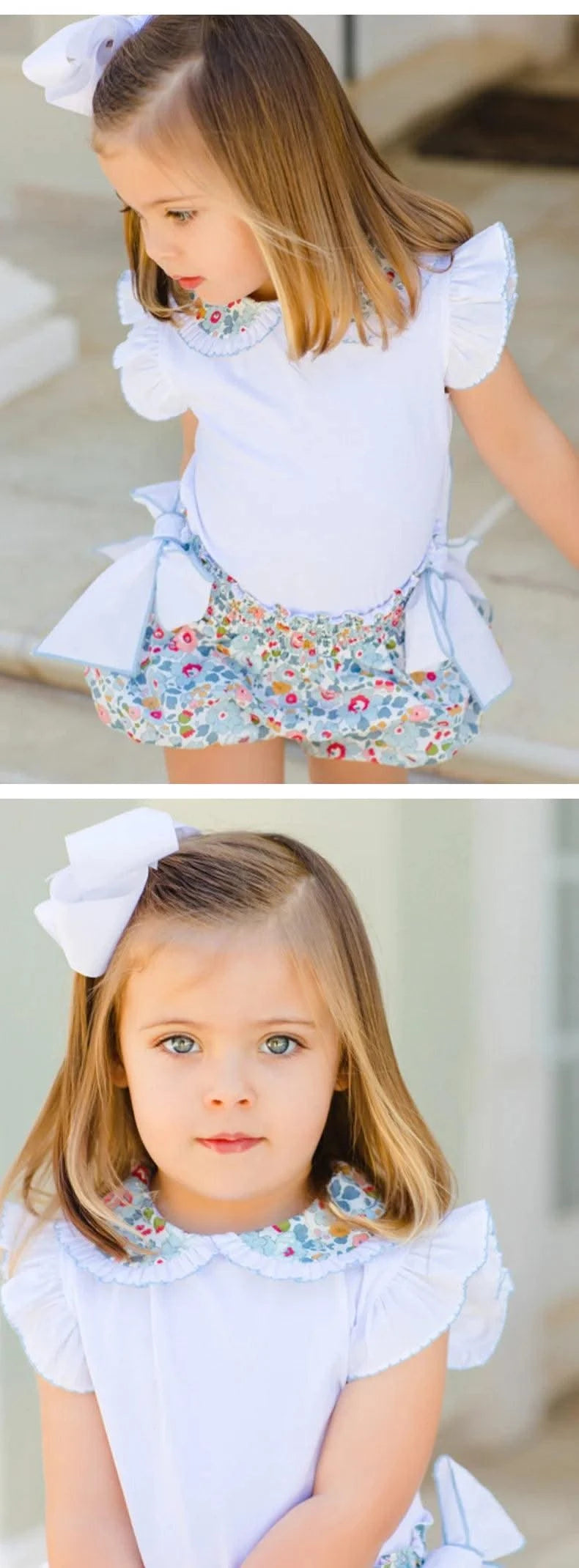 Summer Clothes Set for Baby Girls Kids Kawaii Vest Tops and Floral Printed Butt Pants Children Korean Style Casual Playwear