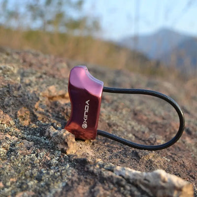 Downhill Be-lay Rappel Device Safety Ring Double Slot Rock Climbing Rappel Abseiling ATC Climbing Descender Camping Hiking