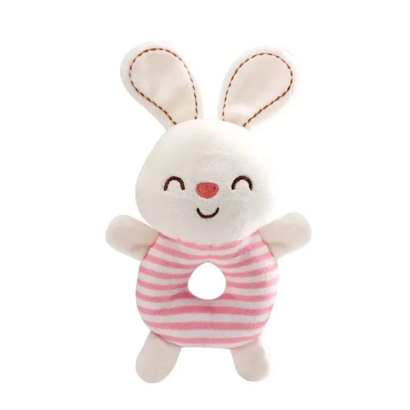 New Baby Rattle Toys Cartoon Animals Plush Infant Hand Ring Bed Toys for Newborn 0-24 Months Toddler Early Educational Toy