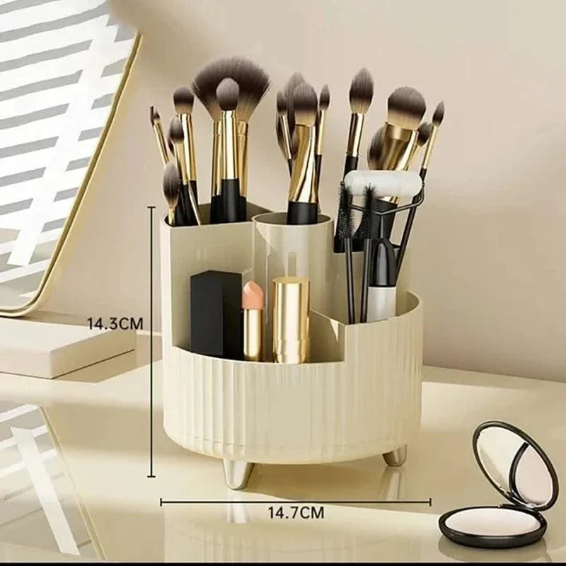 Makeup Organiser Lipsticks Container Vanity 360° Rotating Makeup Brush Holder
