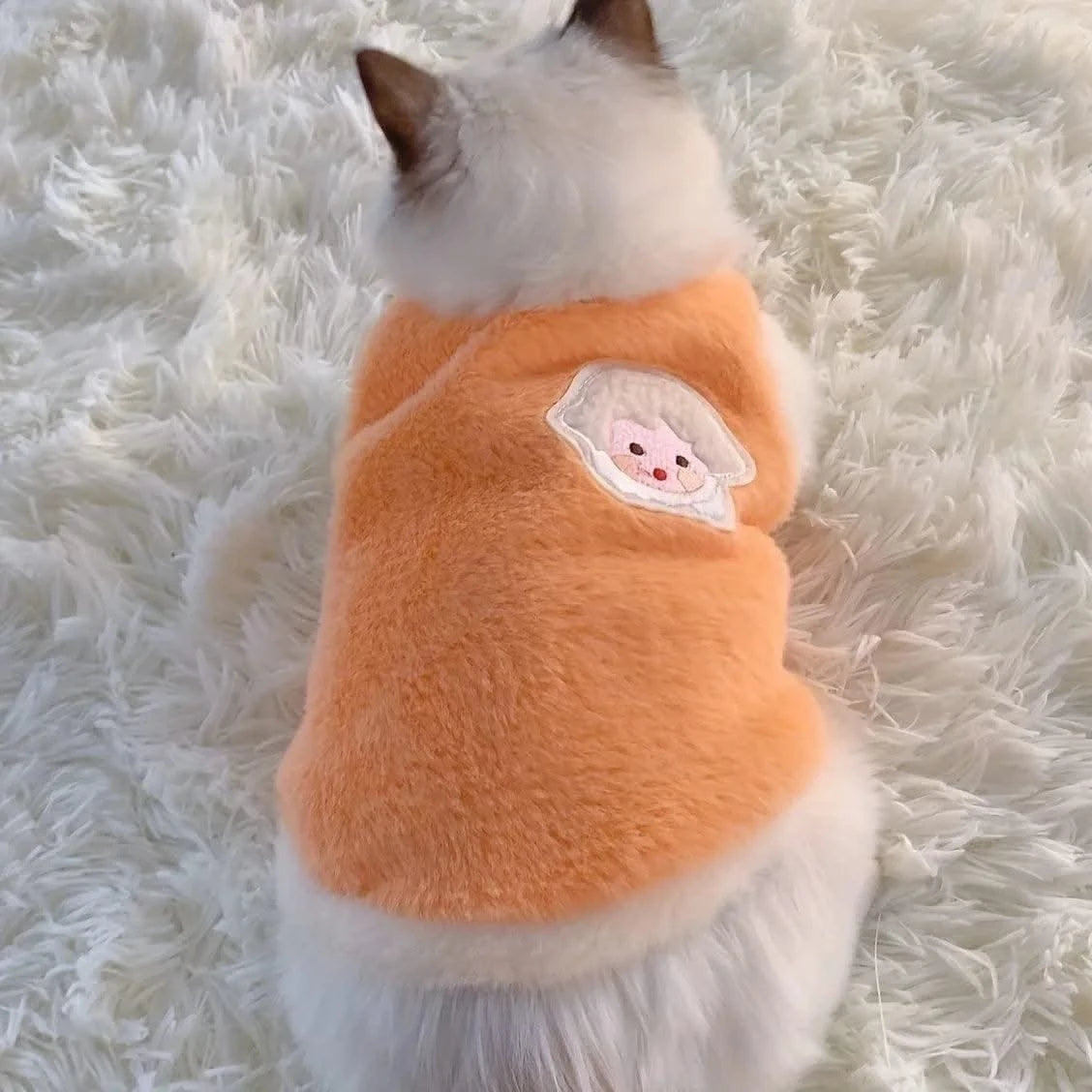 Cats Clothes Plush Garment for Cats Warm Apparels Winter Products Clothing Dog´s Sweater Vests Cooling Pet Kittens Kitten Stuff