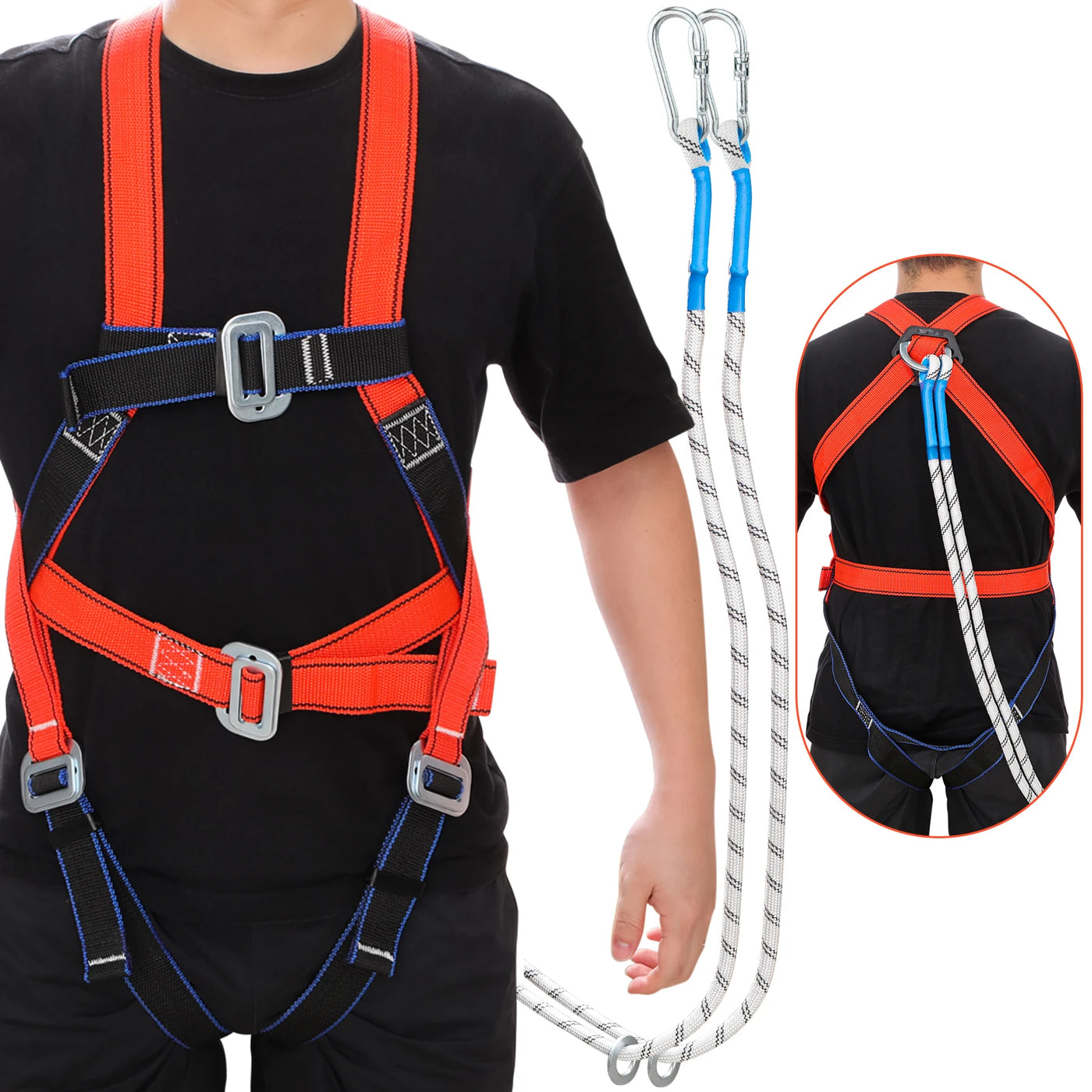 Professional Safety Harnesses Fall Protection Durable Fibre Material for Hiking Camping Adventure Tool Security Protection