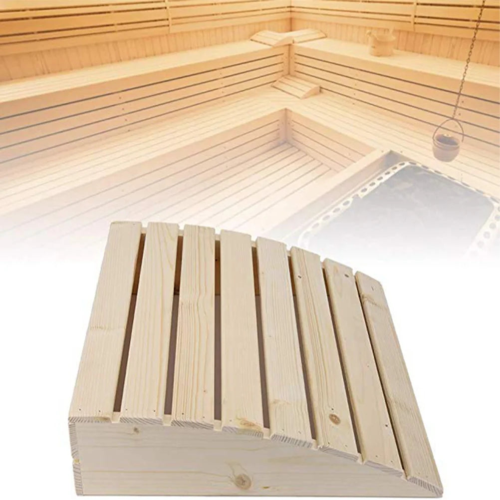 Wooden Headrest Sauna Pillow Comfortable Support Steam Room Supplies Accessories Wooden Pillow Sauna Room Equipment Bathroom