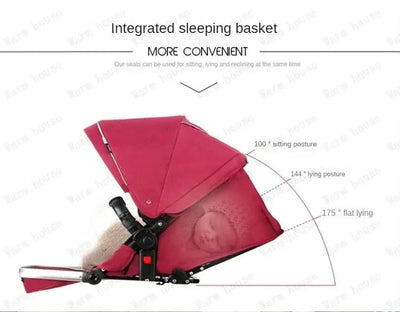 Twin Baby Stroller  Foldable, Two-way  Multifunctional Twin Baby Stroller,High View Baby Stroller Adjustable Armrests