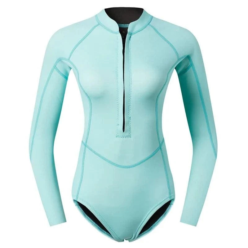 Women 2mm Bikini Diving Wetsuit Long Sleeve Scuba Dive Snorkeling Clothes Surfing Kayak Suit Black Pink Neoprene Swimwear