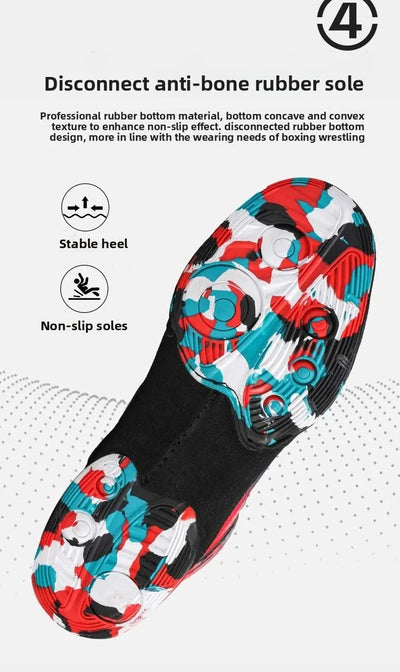 2025 New Wrestling Shoes for Men Non Slip Breathable Boxing Sneakers Wrestling Training Shoes Wear-Resisting Combat Sneakers