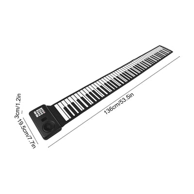 88 Key Portable Piano Handroll Electronic Piano Environmental Silicone Foldable Piano Home Practice Professional Electronic Pian