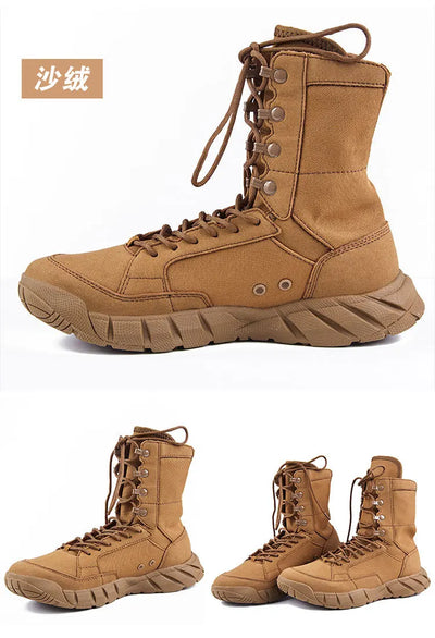 Outdoor Climbing Training Water Resistant High Shoes Hunting Hiking Tactical Boots Men Women Hunting Hiking Desert  Boot