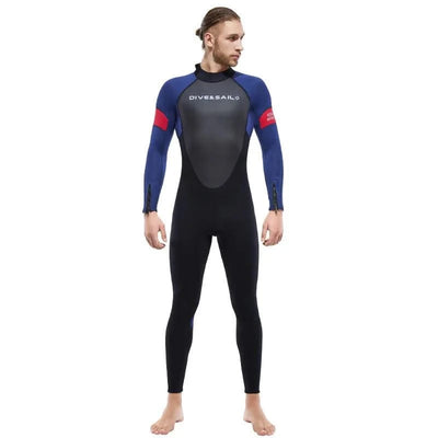 New 3mm Neoprene Wetsuit  One-Piece Suits Keep Long Sleeved Warm Surf Scuba Diving Suit Sunscreen  Beach Snorkeling Swimsuit