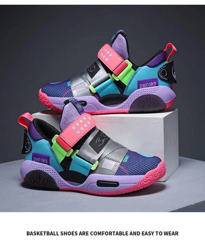 Children's Basketball Shoes For Boys Girls Non-slip Kids Sport Shoes Lightweight Outdoor Sneakers Trainers Footwear Comfortable