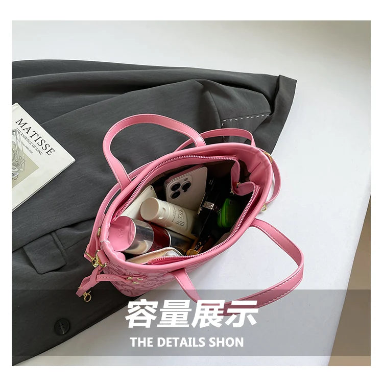 Famous Designer Inspired Women's Shoulder Bag Premium Leather Handbags Ladies Elegant Top Handle Purse Classic Tote
