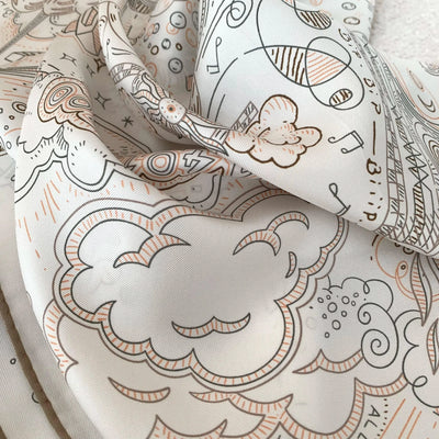 100% Real Silk Scarf Shawl Large Head Scarves Hijab for Hair Wrapping 90cm