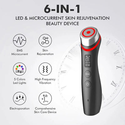 6 in 1 Age Booster Skin Care Facial Glow Booster Beauty Device Facial Skin Care Tools Anti Aging Microcurrent Lift Face Care