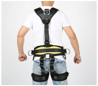 Full Body Five-point Safety Belt Rope High Altitude Work Safety Harness Outdoor Climbing Training Construction Protect Equipment