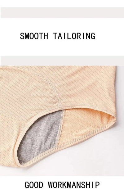 Leak Proof Menstrual Panties for Women, L-8XL Plus Size Cotton Underwear with Waterproof and Breathable Design for Periods