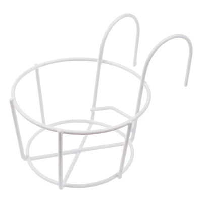 Garden Hanging Plant Iron Racks Balcony Round Flower Pot Rack Railing Fence
