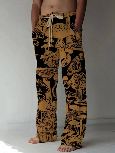 Full Length Wide Leg Pants Printed Colorful Mushroom Hipster Harajuku Summer Trousers Streetwear Sweatants Men Women Clothing