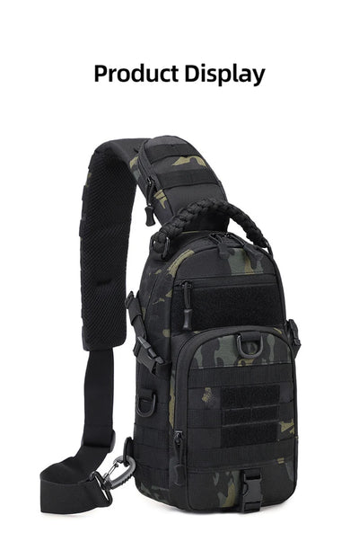 Men's Camping Chest Bag Tactical Sports Shoulder Outdoor Fanny Pack Hiking Climbing Cycling Fishing MOLLE System Sling Bags
