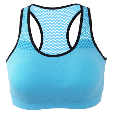Breathable Women Active Bra Sports Bra Sexy Hollow Out Sports Top Push Up Gym Fitness Underwear Female Running Yoga Bra Tank Top