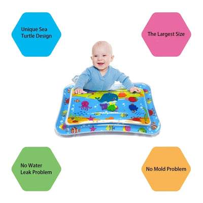Summer Inflatable Water Mat PVC Playmat Toddler Activity Play Center Water Mat for Babies Early Education Developing Summer Toy