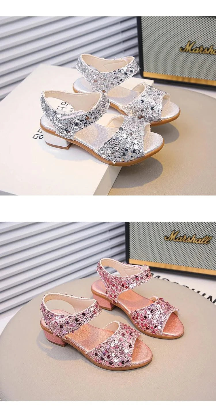 Princess Sandals for Girls | Dance Performance Shoes | Wedding High Heels 2025 Summer New