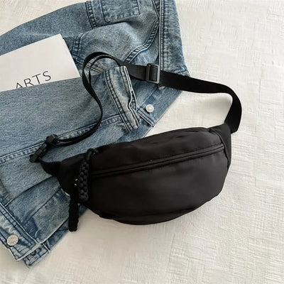 Half Moon Women's Chest Bag New Oxford Cloth Large Capacity Waist Bags Waterproof Multifunctional Running Belt Bags Sport