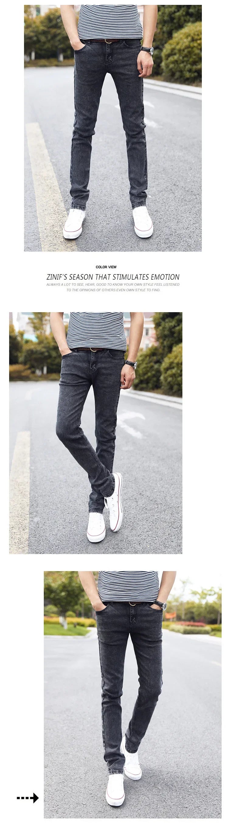 2024 New Men Stretch Skinny Jeans Male Designer Brand Super Elastic Straight Trousers Jeans Slim Fit Fashion Jeans , Sky blue