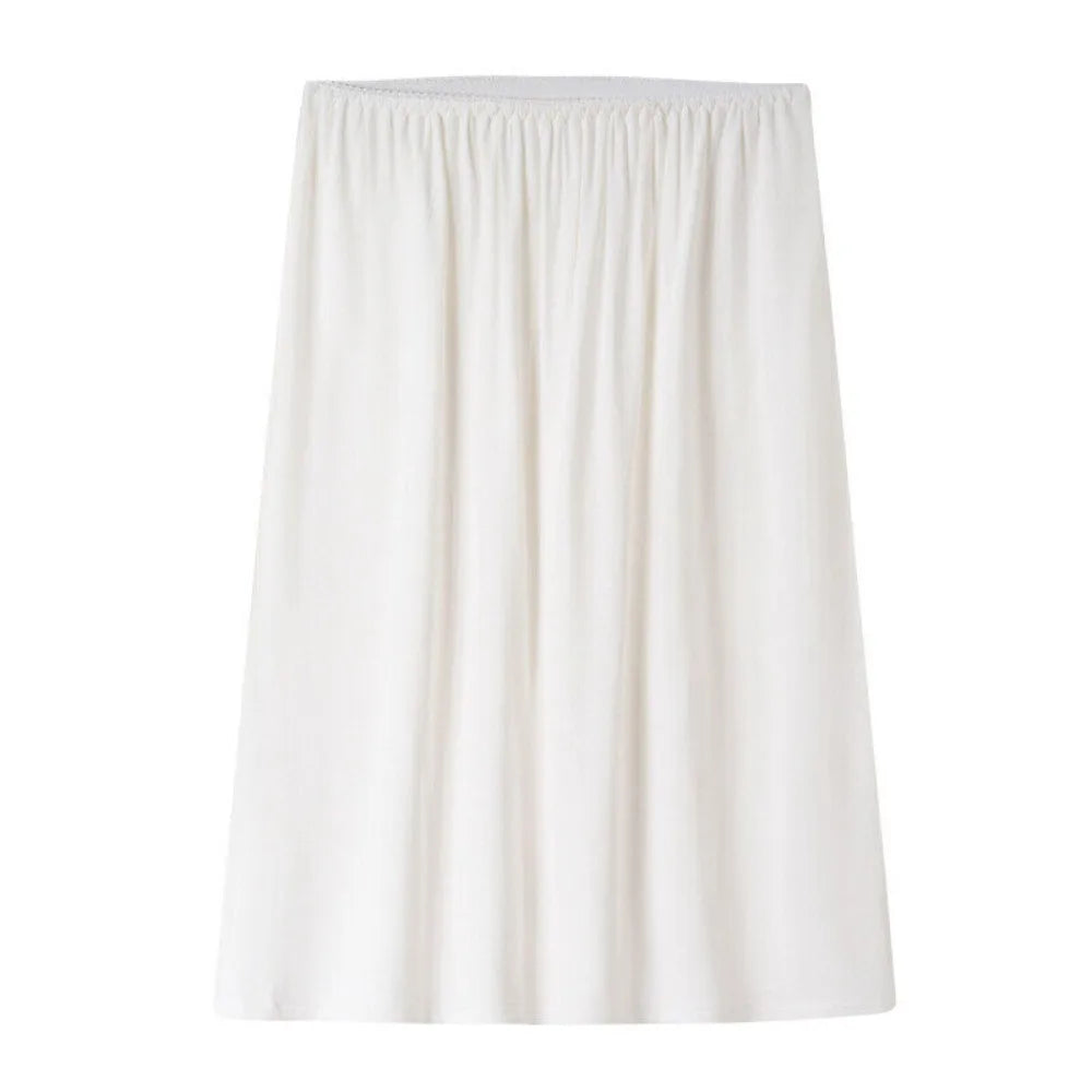 Fashion Women Under Dress Comfortable Summer Ladies Slip Skirt Lace Half Slips Lingerie Satin Skirt Petticoat