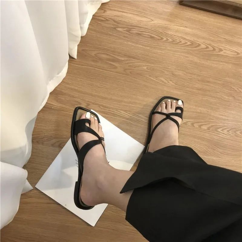 Women's Sandals Summer New 2024 Women Casual Flat Shoes Outdoor Clip Toe Flip Flops Women Beach Non-slip Sandals