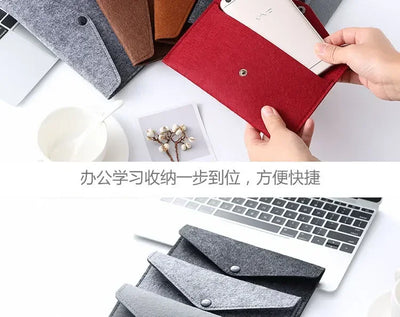 Felt Envelope Mobile Phone Bag Storage Pouch Wallet Credit Card Holder Business Change Purse Bag Thin Wallet Card Holde