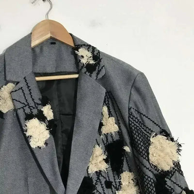 PFHQ Autumn Texture Design Niche Men's Blazers Streetwear Outdoor Patchwork Sports Baggy High Quality Delicacy Suit Coat 21Z1391