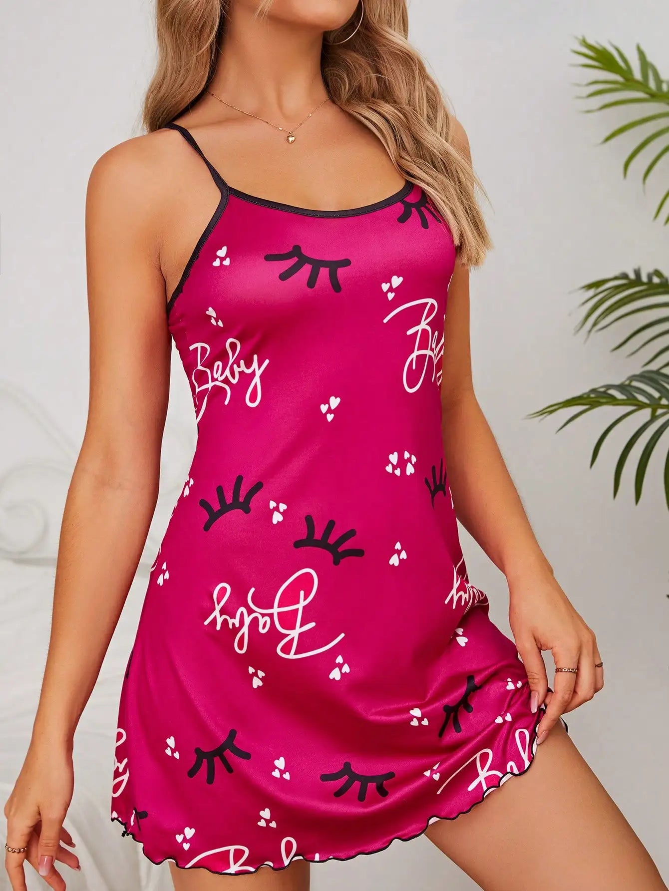 Women's new slip nightdress home dress casual pajamas