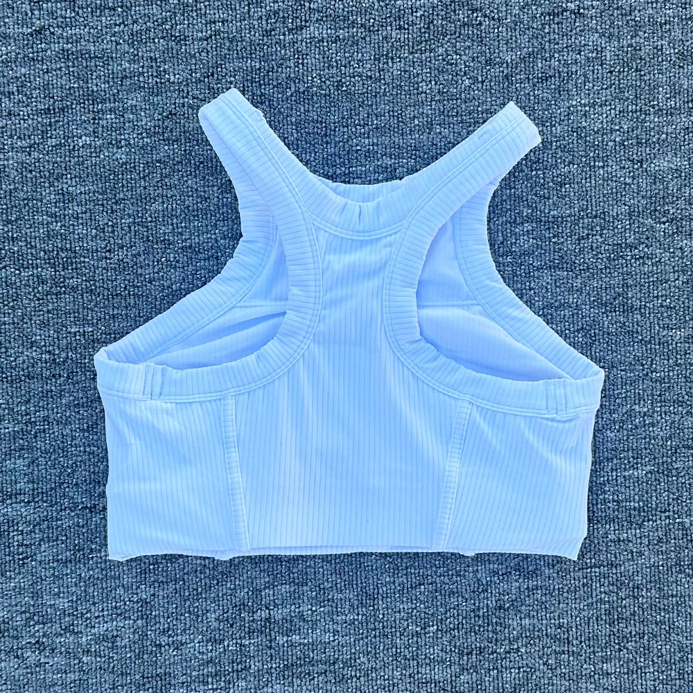 Women Breathable Sports Bra Fitness Top Women Seamless Yoga Bra High Strength Shock-Absorbing Sports Bra Gym Workout Top