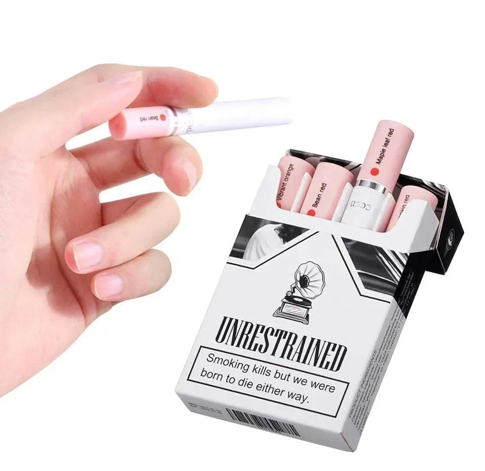 4 Colors Cigarette Lipstick Set Matte Lip Gloss Long Lasting Lip Glaze Waterproof Lip Stick Tube Nude Lip Tint Makeup Cosmetics