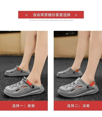 2025 New Men's Clogs Slippers Sandal Men Garden Shoes Flat Sandals Male Sneakers Outdoor Home Clogs Slides Men Summer Shoes - Elanique