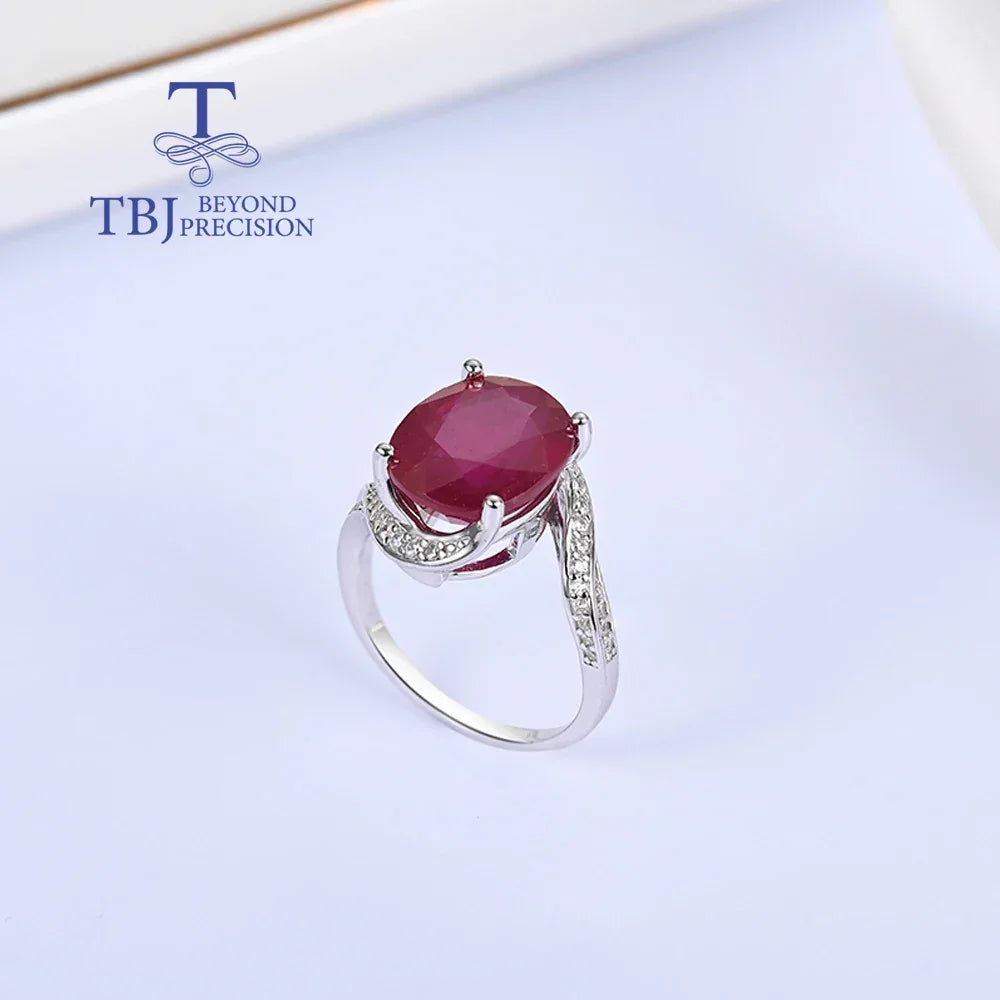 Luxury Natural filled Ruby Ring 925 Sterling Silver elegant fashion women wedding & Banquet & anniversary gift