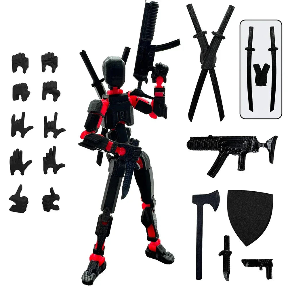 Multi-Jointed Movable Shapeshift Robot 3D Printed Mannequin Dummy 13 Action Figures Toys Kids Adults Parent-children Games