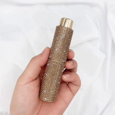 Luxury 10ml Perfume Spray Bottle Bling Rhinestones Refillable Perfume Atomizer Empty Bottle Travel Cosmetic Essential Container