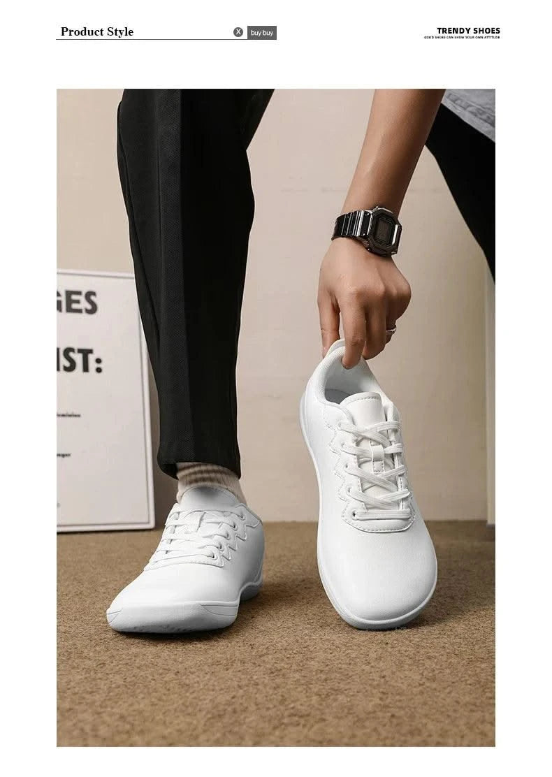 Women Shoes Wide Barefoot Shoes for Women Minimalist Split Leather Casual Shoes Comfortable Pink White Shoes Walking Sneakers