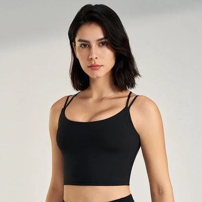 Women's sexy yoga undershirt Outdoor beautiful back training clothes Fashion sling bra Sports underwear With Coasters