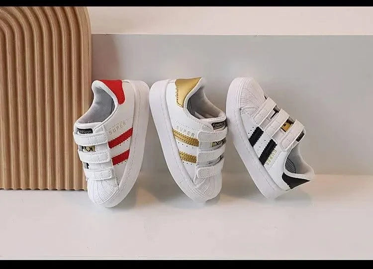 Children's Sports Shoes Spring and Fall Four Seasons Models Boys and Girls Casual Board Shoes Shell Head Small White Shoes