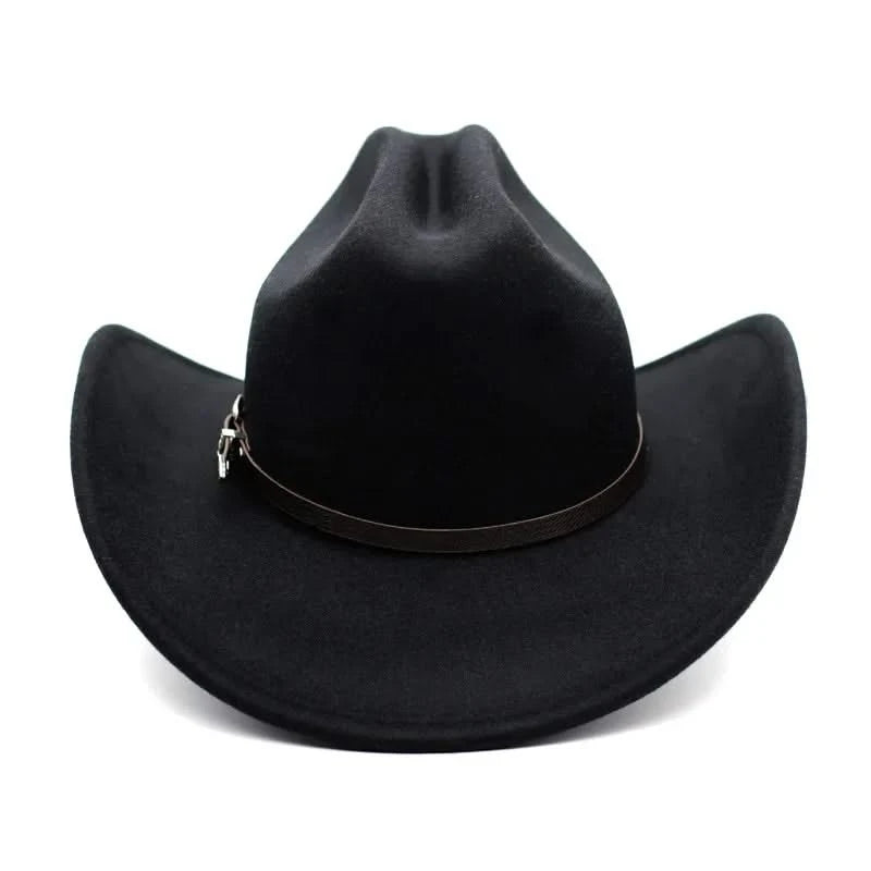 Men's Western Women's Cowboy Hat Army Green Men's Women's Cowboy Jazz Hat Wide Brim Felt Fedora Sombrero Hombre