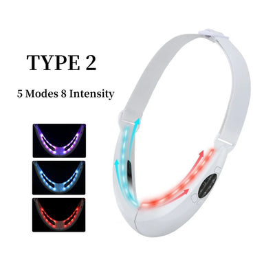 Face Lifting Device Red Light Skin Rejuvenation V Face Massager Double Chin Lift Up with Remote Control Facial Beauty Instrument