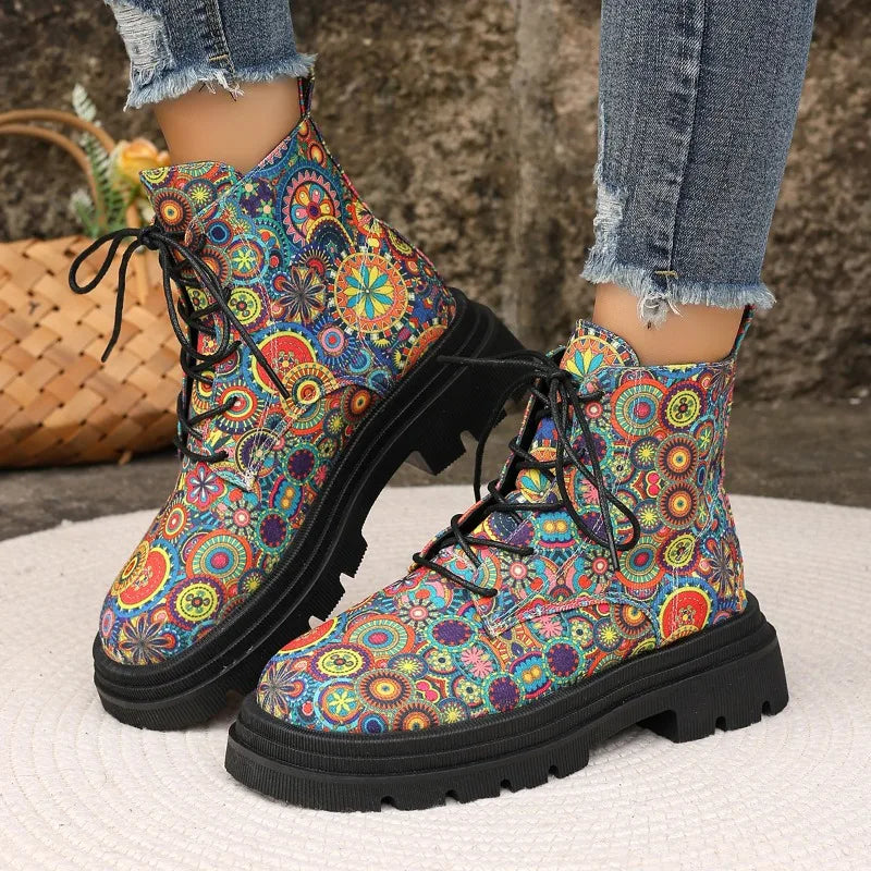 Women's Short Boots, Round Toe Thick-soled Sleeve Design, PU Upper, Simple and Versatile Style, Autumn Casual Wear Women's Boots