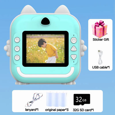 Digital Children Camera For Photography Instant Print Photo Kids Camera Mini Thermal Printer Video Educational Toys Gift