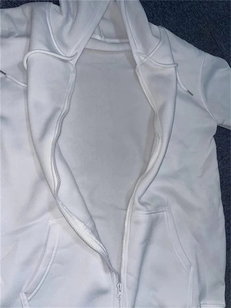 Zipper Hoodies Women/Men Fashion Long Sleeve Hooded Fleece Sweatshirt Hot Sale High Quality Casual Campus Streetwear Sportwear