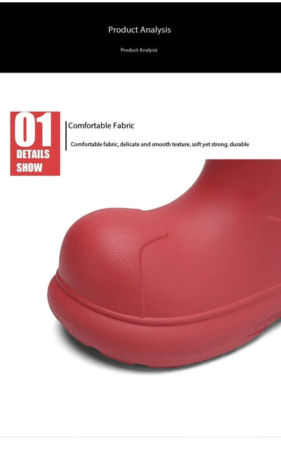 The Mid-top of The Women's Rain Boots Is Available in Solid Multi-color Options Including Waterproof and Anti-slip Flat Shoes