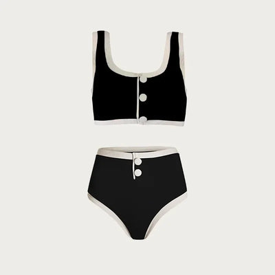 Woman Swimwear 2025 High Waist Bikinis Shorts Women's Swimsuit Luxury Ribbed Two-piece Bathing Suits Summer Bikini Set Swim Suit